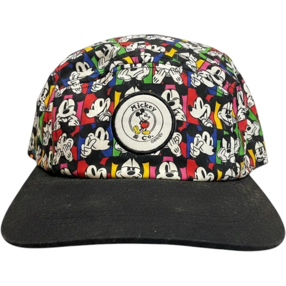 Mickey & Co. Mickey Mouse 5‎ Panel Camper Hat OSFA Multicolor Snapback Y2K Retro